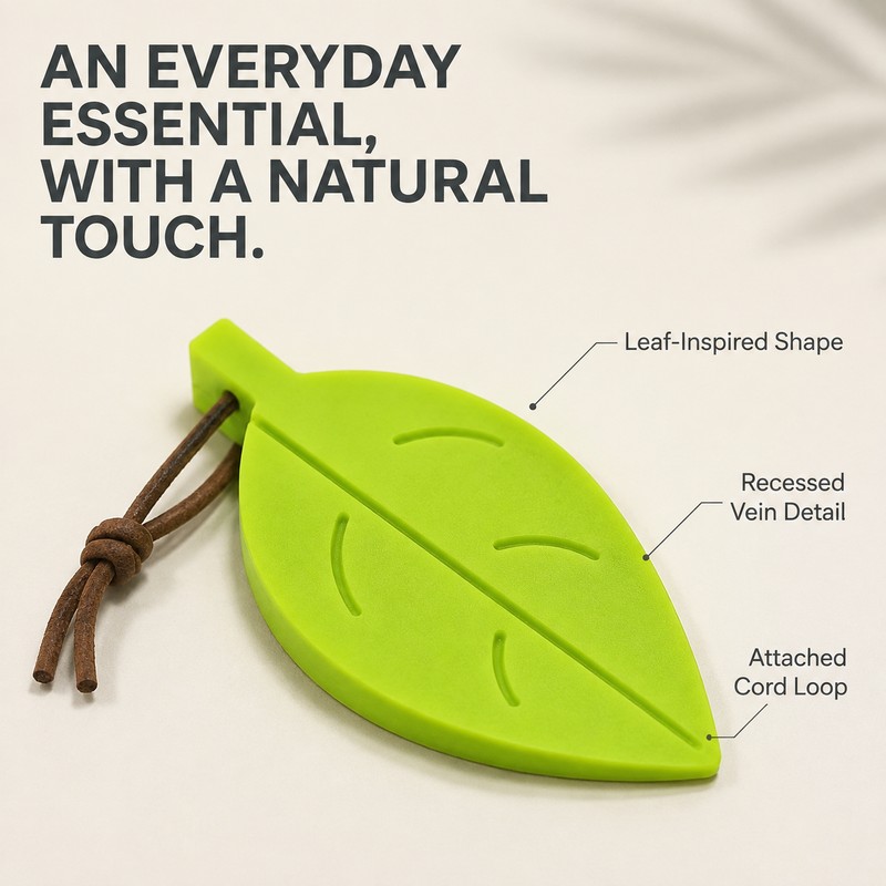 Door Stopper Wedges, 3 Pack, Leaf-Shaped Silicone Door Stops with