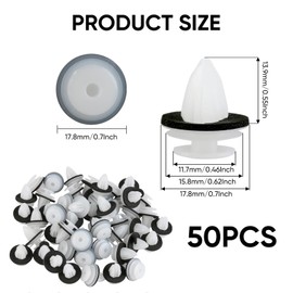 50PCS Car Trim Clips Plastic Fasteners: Universal Auto Panel Retainer Clips for Car Door, Bumper, Boot, and Interior – Push Rivet Mounting Clips Automotive Parts