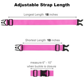 Cosmos Premium Nylon Add-A-Bag Travel Luggage Strap Belt with Quick Release Buckle (Pink)