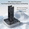 MiliPow Dual-Bay M.2 NVMe SSD Enclosure, Offline Clone SSD Duplicator,