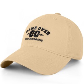 HeyCaps Baseball Cap Women's Adjustable Cotton Classic Letters Embroidery Tennis Golf Sports Cap Gift 2024 New, Khaki colour