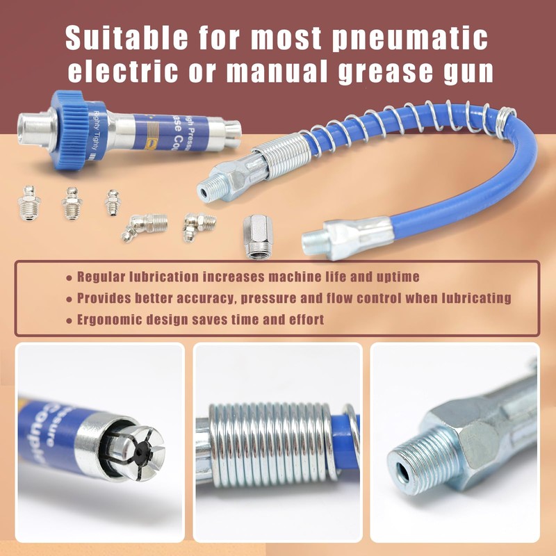 High Pressure Grease Coupler, 10th Generation Quick Connect Grease Coupler