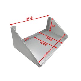 Pit Posse 540 Tool Box Storage Holder Tray Shelf Aluminum Cabinet - Made in USA - Enclosed Cargo Race Trailer Shop Garage Accessory for Toolboxes (Silver)