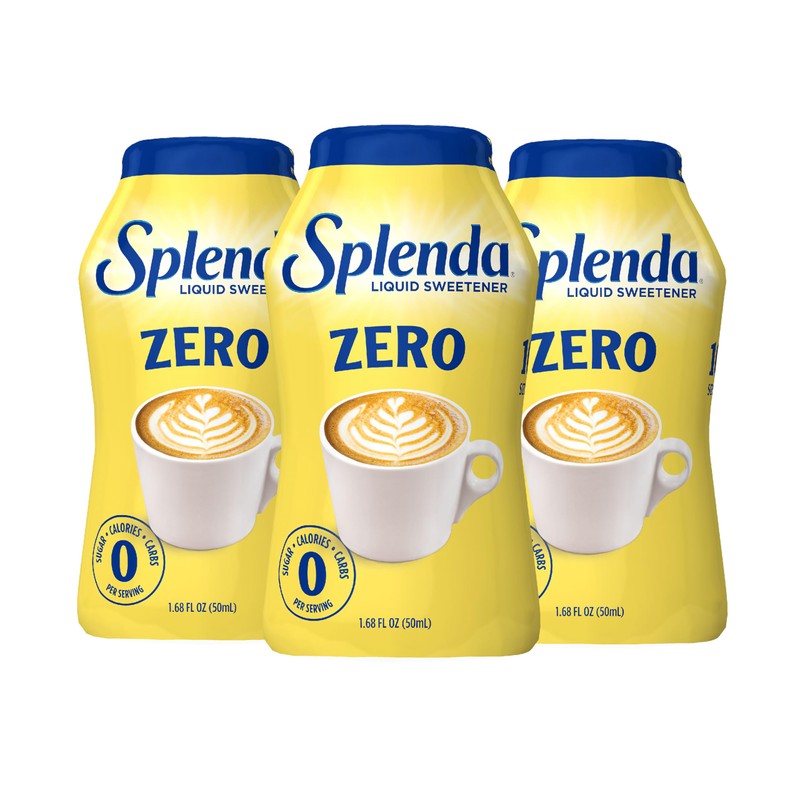 SPLENDA LIQUID Zero Calorie Sweetener drops, 1.68 Ounce Bottle (Pack