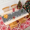 Table Runner, Christmas, Winter Table Runner, Modern, in Grey, Snowflake
