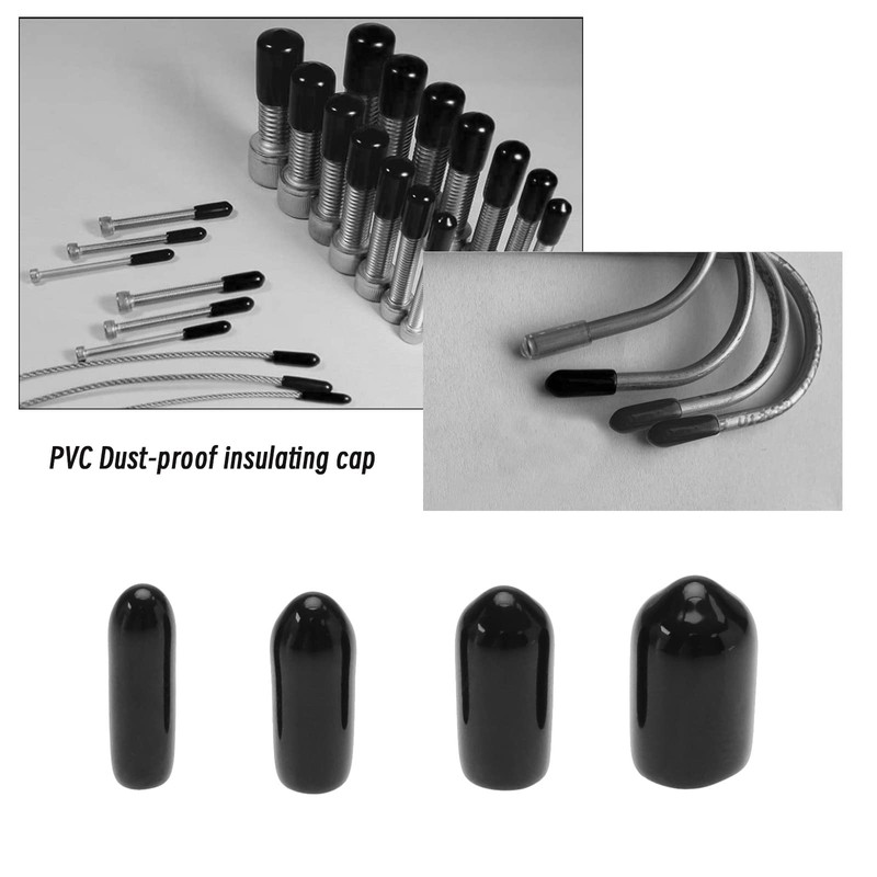 SING F LTD 200PCS Round End Caps Covers PVC Dust