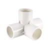 sourcing map 4 Way Elbow PVC Pipe Fitting Furniture Grade