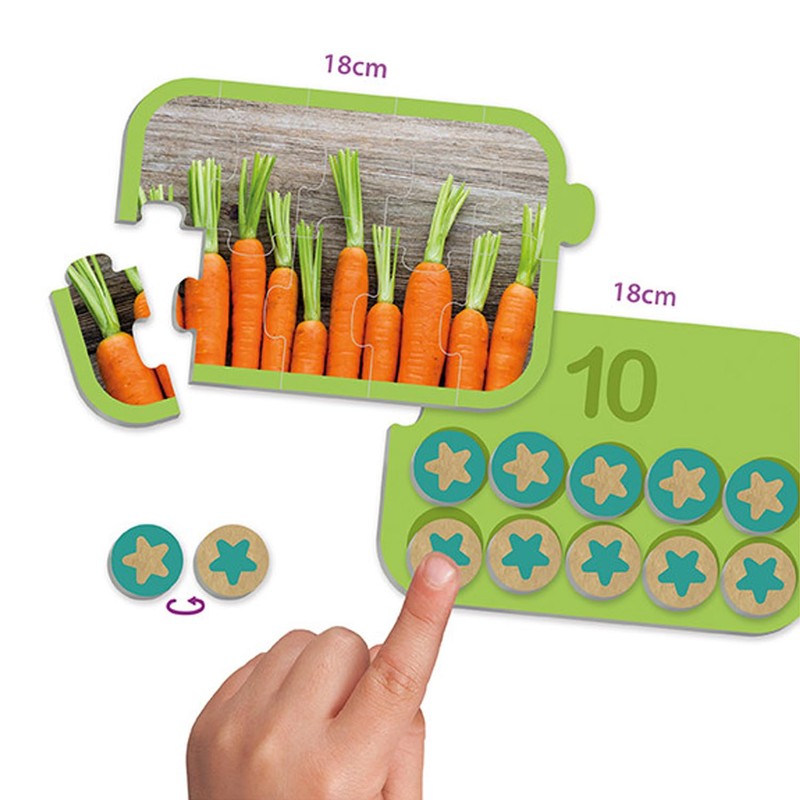Count and Complete 1 to 10 Math Game with Puzzles