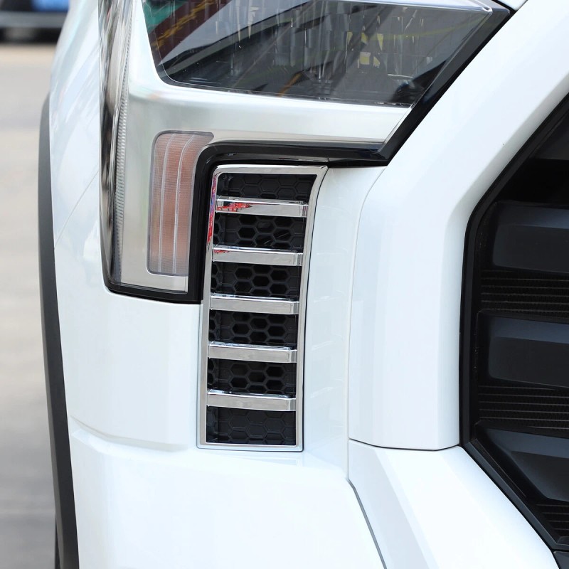 MXtech-23 Chrome Front Headlights Grille Vent Trim Cover Frame for