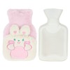 MilyaDE 350 ml Hot Water Bottle with Cover Plush Bed