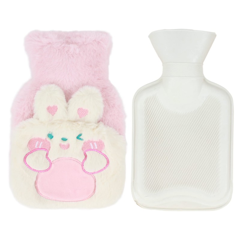 MilyaDE 350 ml Hot Water Bottle with Cover Plush Bed