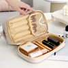 jioko Large Makeup Bag Travel Essentials, Cosmetic Travel Bags, Leather