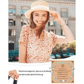 TOLOWOBK Gifts for Girls Women Gemstone Chakra Bracelet Girls Heart Charm Bead Bracelet Healing Stones Beads Bracelets Confirmation Graduation Birthday Gifts for Daughter Granddaughter Sister