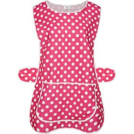 Womens Home Work School Kitchen Catering Cleaning Bar Plus Size Plain Printed Coloured Front Large Pocket Side Button Fastening Tabard Apron