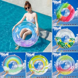 Starry Sky Adult Arm Float Tube Tube Sequin Two-Tone Check Tube (Purple)/60 2ea