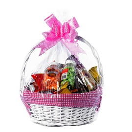 KoberrLi Cellophane Wrap Cellophane Bags 18x25 inch Gift Baskets 10 Count Large Clear Wrapping Plastic Bags for Easter Boxes Blanket Quilt