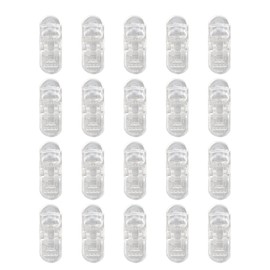 20pcs Hearing Aid Lanyard Clip ABS Portable Transparent Clip Accessory for Hearing Aid Clip Holder