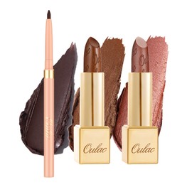 Oulac Pink Lipstick for Women with Metallic 3D Shine Lightweight Hydrating Formula, High Impact Lip Color, Vegan Beauty, Full Coverage Lip Makeup, Christmas Gifts for Women, Hip & Hippie(11)
