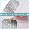 6 Pcs Eraser Shield Eraser Template Drafting Stainless Steel Professional