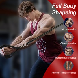 MR.TIMELAG 5 Pack Exercise Resistance Bands with Handles, 4.5-45 kg Door Anchor and Ankle Straps, Stackable Up to 110 lbs - Workout Bands for Resistance Training, Physical Therapy, Home Workouts