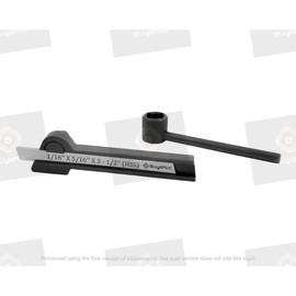 Buyolic Straight Shank Lathe Parting Tool Holder With HSS Blade (Blade 1/16" x 5/16" x 3-1/2")