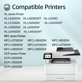 greencycle 3 Pack TN850 Toner & DR820 Drum Unit Set Compatible for Brother DCP-L5500DN L5600DN L5650DN HL-L6200DW L6200DWT L5200DWT L5200DW L5100DN L5000D MFC-L5850DW L5900DW Printer(2 Toner, 1 Drum)
