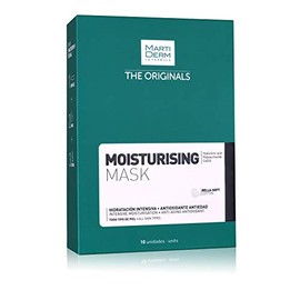 MartiDerm Moisturising Mask Mascarilla Facial Hidratante Intensiva - Proteoglicanos + Ácido Hialurónico + Polisacárido - Mejora la textura de la piel, reduce arrugas y líneas de expresión - 10 mascarillas de algodón