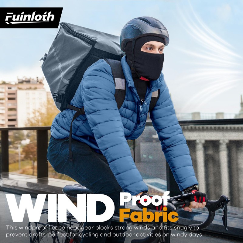 Fuinloth Ski Mask Balaclava Pro, Cold Weather Windproof Thermal Shiesty