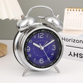 YYDS Loud Alarm Clock, Analog, Loud Bell, Noisy Alarm Clock, Absolute Wake Up Alarm Clock, Roaring Noise, Vibration, Alarm Clock, Wake Up Function, Silent Function, Continuous Second Hand, Metal