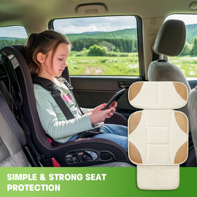Siivton Car Seat Protector for Kids, Anti-Slip Design, Thick Padding,