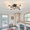 ASGYISA 8-Lights Semi Flush Mount Ceiling Light Fixture Modern Metal