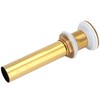 Gold Sink Drain without Overflow Anti Clog Bathroom Faucet Wash