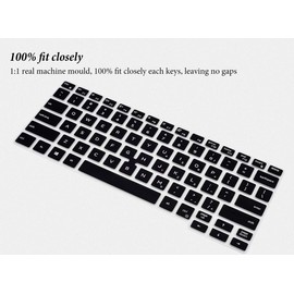 Keyboard Cover Skin for Dell Latitude 5400 5401 5410 5411 7400 14 inch Laptop with Trackpoint, Dell Latitude 14 Keyboard Protector, Laptop Accessories -Black