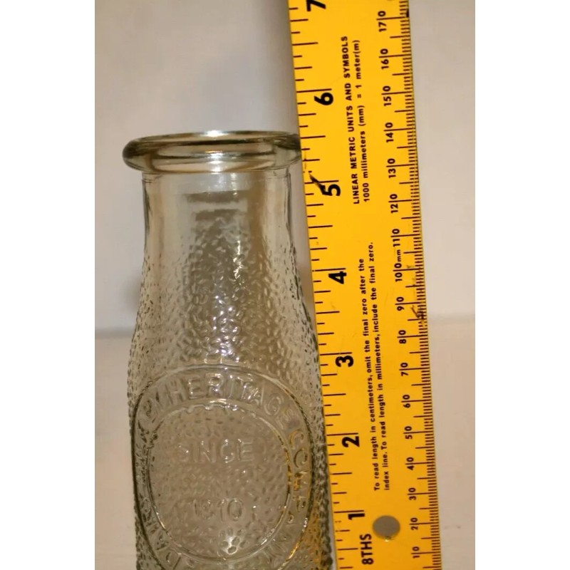 5 1/2-inch-tall Heritage Milk Bottle Since 1810 (Pint) W/ FREE