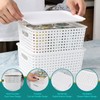 6-Pack Plastic Storage Basket with Lid, Small Organizer Bin, White