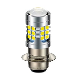 Ruiandsion H6M Light Bulb DC 6V P15D-25-1 Super Bright 2835 30SMD Chips P15D Motorcycle Light Bulb with High Low Beam,White