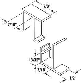 Prime-Line MP5563 Retainer Clips, Fits 3/8 inch and 7/16 inch Frames, Plastic Construction, Black, Used by HandD Industries, 25 Pairs