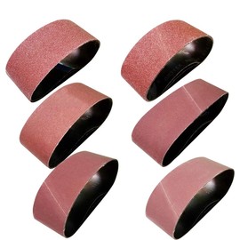 3 x 21-Inch Sanding Belt, Aluminum Oxide Sandpaper for Belt Sander 3x21,40 80 120 150 240 400 Assorted Grits,12 Pack