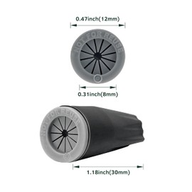 GKOLED Waterproof Wire Connectors, Silicone Filled Outdoor Electrical Screw Terminals for Low Voltage LED Landscape Lights, Wire Caps Compatible with 22AWG-12AWG, Irrigation Valves, Dark Gray, 30-Pack