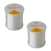 LISSION Clear Bead Cord, Elastic String for Bracelets 0.7mm, 2