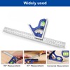 Combination Square Blue Aluminium 300mm (12in), Engineers Set Square, Stainless