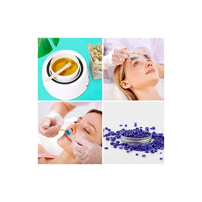 Mibly 500 Pcs Wooden Wax Sticks - Eyebrow, Lip, Nose