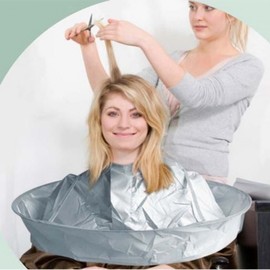 Self-Hair Cutting Cape, Scalp Brush, Salon Gown Set A Type 2ea