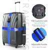 Aouzejum Luggage Straps for Suitcases with TSA Combination Lock, Adjustable
