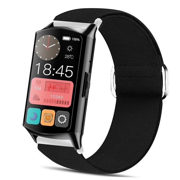 Compatible with EGQINR Smartwatch Bands,Lamshaw 18mm Stretch Elastics Nylon Adjustable