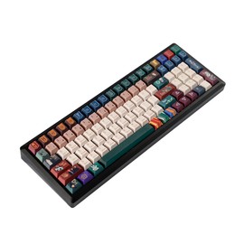 YMDK 127 Magic Academy Theme Keycaps, Retro Creative Keycap, Thick PBT Dye Sub, Cherry Profile, Custom Key Cap for MX Mechanical Keyboards