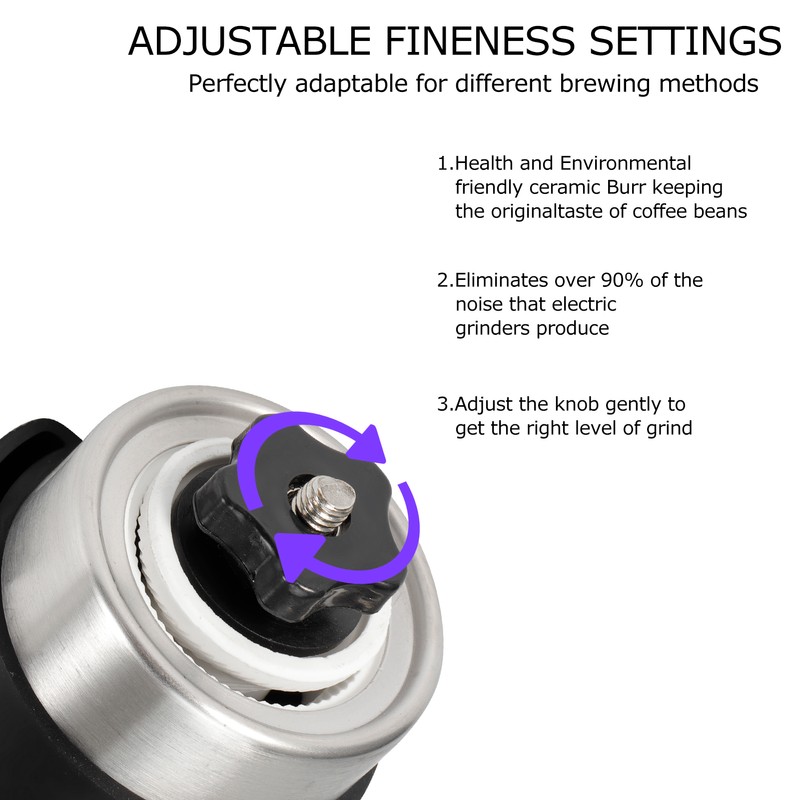 Stainless Steel Manual Coffee Bean Grinders Mill for Coffee Making