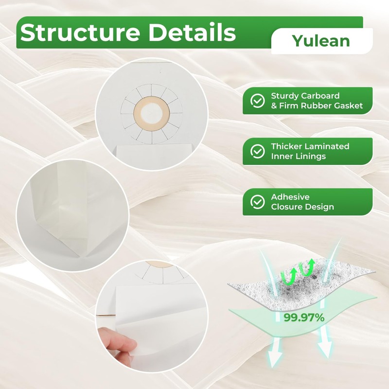 8 Pack 391 Central Vacuum Bags Compatible with Nutone Cental