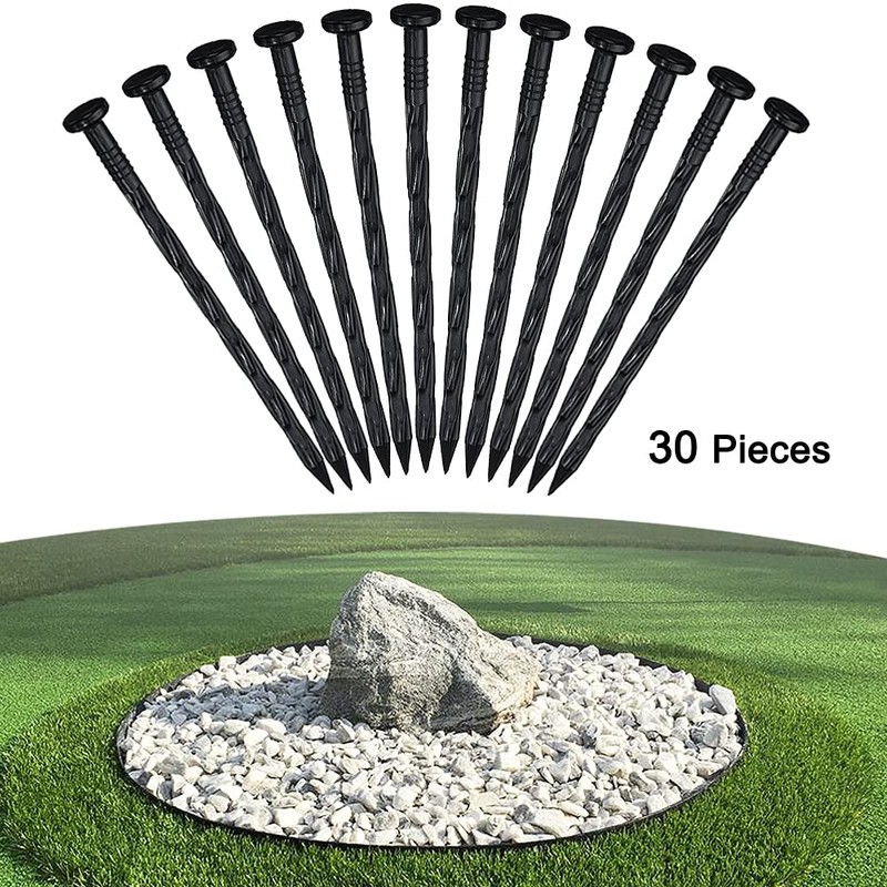 30 Pcs Spiral Landscape Anchoring Spikes, 8 Inch Landscaping Fabric