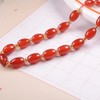 Natural Red Jade Oval Beads Gemstone Necklace Handmade Women Jewellery,